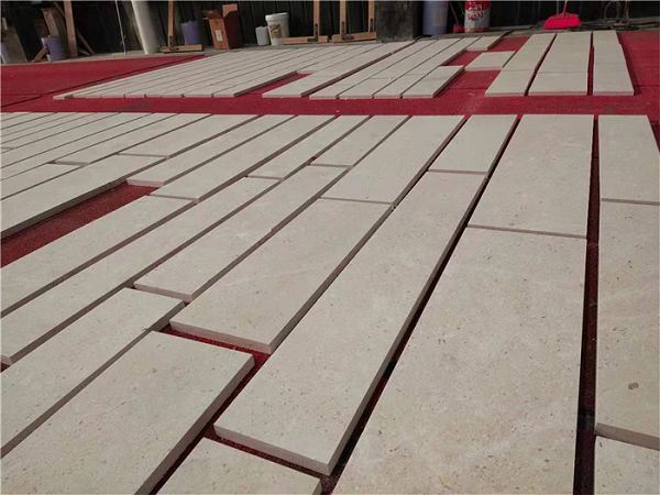 Light cappuccino marble tiles indoor(001)