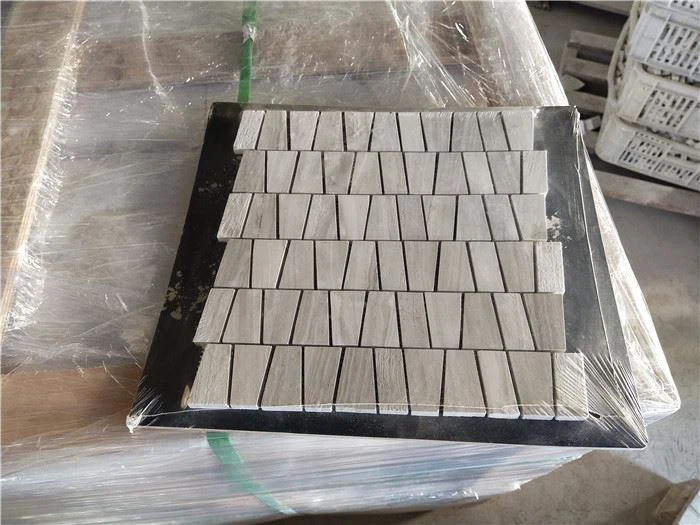 wooden white marble mosaic tile for wall
