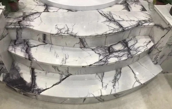 Milas Lilac Marble Bathroom Stairs
