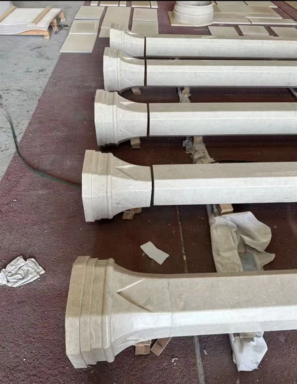 Ottoman honed Square Marble Columns